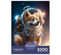 Puzzles De 1000 Pièces Astronaut Space Corgi Dog Puzzle Adulte Jeu Manuel Défi Difficile Interaction Parent-Enfant 70x50cm/1000pcs