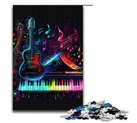Puzzles de 1000 pièces au néon avec Musique Live pour Adultes Puzzle Impossible Anti Stress pour Adolescents de 14 Ans et Plus 75 x 50 cm