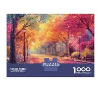 Puzzles De 1000 Pièces - Autumn Park Scenery Puzzle Casse-tête, Jeu De Réflexion, Décoration Murale, Idéal comme Cadeau pour Toute La Famille 52x38cm/1000pcs