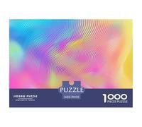 Puzzles de 1000 pièces avec Lignes déformées et aberrations chromatiques colorées, étanche, Jeux éducatifs Amusants