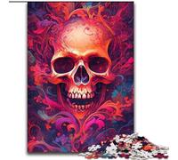 Puzzles de 1000 pièces avec têtes de Mort colorées pour Adolescents, Jeu éducatif, défi, Cadeau d'anniversaire, décoration Murale (50x75cm)