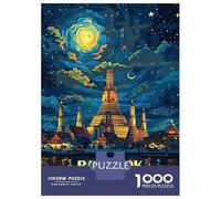 Puzzles De 1000 Pièces Bangkok Thailand Nightscape Puzzles pour Adultes - Course De Vitesse - Stimule Le Cerveau - Jeu Au Design Élégant 38x26cm/1000pcs