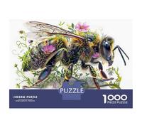 Puzzles De 1000 Pièces - Bee Art Print Puzzle pour Adolescents, Activités Familiales pour Anniversaire, Noël, Cadeaux d'anniversaire Uniques 38x26cm/1000pcs