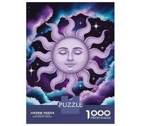 Puzzles De 1000 Pièces - Black Cat with Big Eyes Abstract Puzzle Casse-tête, Jeu De Réflexion, Décoration Murale, Idéal comme Cadeau pour Toute La Famille 38x26cm/1000pcs