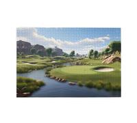 Puzzles de 1000 pièces BROLEO Beau terrain de golf Impression éducative intellectuelle Puzzles en bois Puzzles amusants Puzzles anti-stress