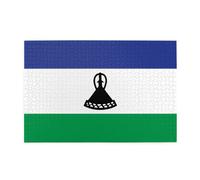 Puzzles de 1000 pièces BROLEO Drapeau du Lesotho Impression éducative intellectuelle en bois Puzzles amusants Puzzles anti-stress