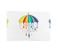 Puzzles de 1000 pièces BROLEO fondant des parapluies colorés, impression éducative intellectuelle, puzzles en bois, puzzles amusants pour soulager le stress