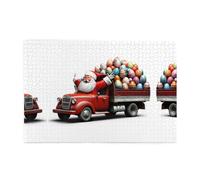 Puzzles de 1000 pièces BROLEO Père Noël et un chariot d'œufs de Pâques Impression éducative intellectuelle en bois Puzzles amusants Puzzles anti-stress
