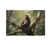 Puzzles de 1000 pièces BROLEO Singe assis sur un arbre Impression éducative intellectuelle en bois Puzzles amusants Puzzles anti-stress