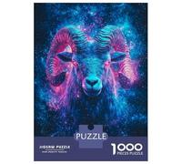 Puzzles De 1000 Pièces - Capricorn Zodiac Sign Puzzle Casse-tête, Jeu De Réflexion, Décoration Murale, Idéal comme Cadeau pour Toute La Famille 38x26cm/1000pcs