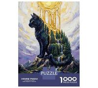 Puzzles De 1000 Pièces Celestial Cat Mountain Painting Puzzle Adulte Jeu Manuel Défi Difficile Interaction Parent-Enfant 52x38cm/1000pcs