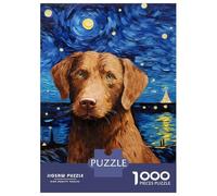 Puzzles De 1000 Pièces Chesapeake Bay Retriever Puzzles pour Adolescents Améliorent La Mémoire Difficiles Et Stimulants Casse-tête Jeux De Société en Famille 52x38cm/1000pcs