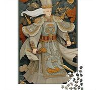 Puzzles De 1000 Pièces - Chinese Mythological Warrior Artwork Puzzle Casse-tête, Jeu De Réflexion, Décoration Murale, Idéal comme Cadeau pour Toute La Famille 38x26cm/1000pcs
