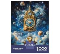 Puzzles De 1000 Pièces Clocks in Cosmos Puzzles pour Adultes - Jeu De Réflexion - Améliore La Mémoire - Cadeaux Uniques pour Un Anniversaire Ou Noël 70x50cm/1000pcs