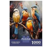 Puzzles De 1000 Pièces Colorful Birds on Branches Puzzle pour Adolescents Découpe De Précision Activités Amusantes À La Maison Jeu Stimulant Et Jeux en Famille 38x26cm/1000pcs