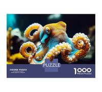 Puzzles De 1000 Pièces Colorful Octopus in The Deep Sea Puzzles pour Adultes - Jeu De Réflexion - Améliore La Mémoire - Cadeaux Uniques pour Un Anniversaire Ou Noël 70x50cm/1000pcs