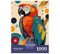 Puzzles De 1000 Pièces - Colorful Parrot Abstract Art Print Tropical Home Décor, Bird Lover Gift, Vibrant Wall Art Macaw ... Puzzle Casse-tête, Jeu De Réflexion, Décoration Murale, Idéal comme Cadea