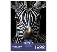 Puzzles De 1000 Pièces - Cool Zebra Animal Portrait Puzzles pour Adolescents, Jeu De Réflexion Et Anti-Stress, Idéal en Cadeau pour Toute La Famille 38x26cm/1000pcs