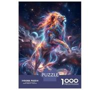 Puzzles De 1000 Pièces - Cosmic Lion in Space Puzzle pour Adultes Jeux Relaxants Vacances À La Maison Offre Spéciale pour Toute La Famille 52x38cm/1000pcs