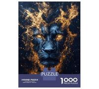 Puzzles De 1000 Pièces Cosmic Lion Portrait Puzzles pour Adultes - Jeu Familial Amusant, Difficile Et Stimulant - Jeu Éducatif Familial 70x50cm/1000pcs