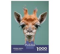 Puzzles De 1000 Pièces - Cute Giraffe Animal Art Puzzles pour Adolescents, Jeu De Réflexion Et Anti-Stress, Idéal en Cadeau pour Toute La Famille 70x50cm/1000pcs