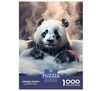 Puzzles De 1000 Pièces - Cute Panda Foamy Bath Tub Puzzle pour Adultes Jeux Relaxants Vacances À La Maison Offre Spéciale pour Toute La Famille 38x26cm/1000pcs