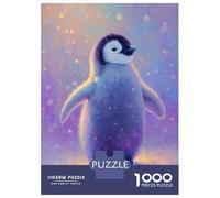 Puzzles De 1000 Pièces Cute Penguin in Winter Wonderland Puzzle Adulte Jeu Manuel Une Œuvre d'art Cadeaux Uniques pour Anniversaire Et Noël 52x38cm/1000pcs