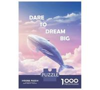 Puzzles De 1000 Pièces - Dare to Dream Big Puzzle Casse-tête, Jeu De Réflexion, Décoration Murale, Idéal comme Cadeau pour Toute La Famille 52x38cm/1000pcs