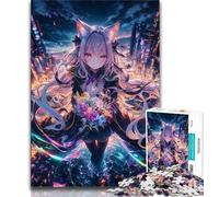 Puzzles de 1000 pièces de Filles animées japonaises pour Adolescents, Cadeaux pour Aider Le Cerveau à exercer des Jouets addictifs pour cultiver la Patience, adaptés aux Couples (50x75cm)