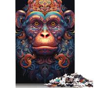 Puzzles de 1000 pièces de singes colorés pour Adultes, Cadeaux d'halloween, décorations et Cadeaux Uniques pour la Maison, 1000 pièces (75 x 50 cm)