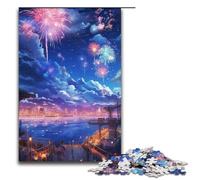 Puzzles de 1000 pièces de Style Anime scènes Nocturnes Cadeaux pour Adultes liste de souhaits de Noël avec Le Père Noël pour Adolescents de 14 Ans et Plus 1000 pièces (38 x 26 cm)