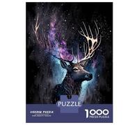 Puzzles De 1000 Pièces Deer Head Colorful Puzzle Adulte Jeu Manuel Défi Difficile Interaction Parent-Enfant 38x26cm/1000pcs