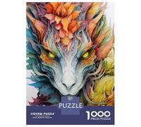 Puzzles De 1000 Pièces Dragon Close Up Portrait Puzzle Adulte Jeu Manuel Défi Difficile Interaction Parent-Enfant 52x38cm/1000pcs