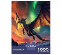 Puzzles De 1000 Pièces - Dragon Soaring at Sunset Puzzle Casse-tête, Jeu De Réflexion, Décoration Murale, Idéal comme Cadeau pour Toute La Famille 70x50cm/1000pcs