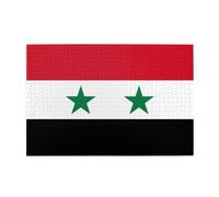 Puzzles de 1000 pièces Drapeau de BROLEO de la République arabe syrienne Impression éducative intellectuelle en bois Puzzles amusants Puzzles anti-stress