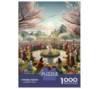 Puzzles De 1000 Pièces Easter Celebration Scene Puzzle pour Adolescents Découpe De Précision Activités Amusantes À La Maison Jeu Stimulant Et Jeux en Famille 38x26cm/1000pcs