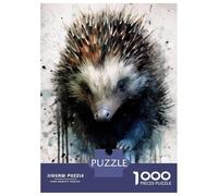 Puzzles De 1000 Pièces - Echidna Beauty Watercolor Puzzle Casse-tête, Jeu De Réflexion, Décoration Murale, Idéal comme Cadeau pour Toute La Famille 38x26cm/1000pcs