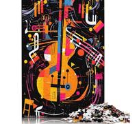 Puzzles de 1000 pièces en Bois pour Adultes, Motif Violon coloré, Cadeau d'halloween, pour Adolescents, décoration d'intérieur Unique, 1000 pièces (75 x 50 cm)