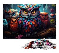 Puzzles de 1000 pièces en Carton pour Adultes, Motif Chouette Fantastique, idéal pour Les Adolescents, idéal pour Une soirée de Jeux en Famille 26x38cm / 10,23x14,96 Pouces.