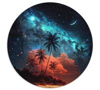 Puzzles de 1000 pièces en Carton pour Adultes, scènes Nocturnes sur la Plage, décoration idéale pour la Maison ou Le Bureau, Cadeau de Noël idéal (67,5x67,5cm)