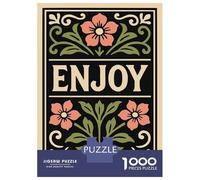 Puzzles De 1000 Pièces Enjoy Floral Art Nouveau Illustration Puzzle Anti-Stress, Décoration Murale, Cadeaux Uniques pour Anniversaire Et Noël 52x38cm/1000pcs