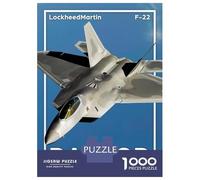 Puzzles De 1000 Pièces F-22 Raptor Lockheed Martin's Stealth Fighter Puzzles pour Adolescents : Amusants Et Humoristiques, Chaque Pièce Est Unique - Jouets Éducatifs 52x38cm/1000pcs