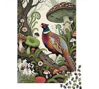 Puzzles De 1000 Pièces Fantasy Forest with Pheasant Puzzles pour Adolescents Améliorent La Mémoire Difficiles Et Stimulants Casse-tête Jeux De Société en Famille 38x26cm/1000pcs
