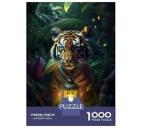 Puzzles De 1000 Pièces - Fantasy Lamp Tiger Cub Puzzles pour Adolescents, Jeu De Réflexion Et Anti-Stress, Idéal en Cadeau pour Toute La Famille 52x38cm/1000pcs