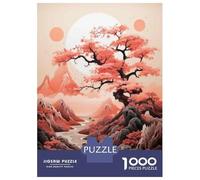 Puzzles De 1000 Pièces Fantasy Landscape with Pink Tree Puzzle pour Adolescents Découpe De Précision Activités Amusantes À La Maison Jeu Stimulant Et Jeux en Famille 38x26cm/1000pcs