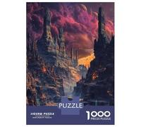 Puzzles De 1000 Pièces Fantasy Mountain Ruin Puzzle Adulte Jeu Manuel Défi Difficile Interaction Parent-Enfant 52x38cm/1000pcs