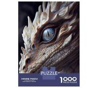 Puzzles De 1000 Pièces - Fantasy White Dragon Puzzle Casse-tête, Jeu De Réflexion, Décoration Murale, Idéal comme Cadeau pour Toute La Famille 52x38cm/1000pcs