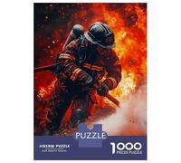 Puzzles De 1000 Pièces - Firefighter in Action Puzzle Casse-tête, Jeu De Réflexion, Décoration Murale, Idéal comme Cadeau pour Toute La Famille 70x50cm/1000pcs