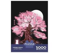 Puzzles De 1000 Pièces - Fox at Sakura Tree Puzzle pour Adolescents, Activités Familiales pour Anniversaire, Noël, Cadeaux d'anniversaire Uniques 70x50cm/1000pcs