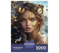 Puzzles De 1000 Pièces Golden Butterfly Fantasy Art Print Puzzles pour Adolescents : Amusants Et Humoristiques, Chaque Pièce Est Unique - Jouets Éducatifs 38x26cm/1000pcs